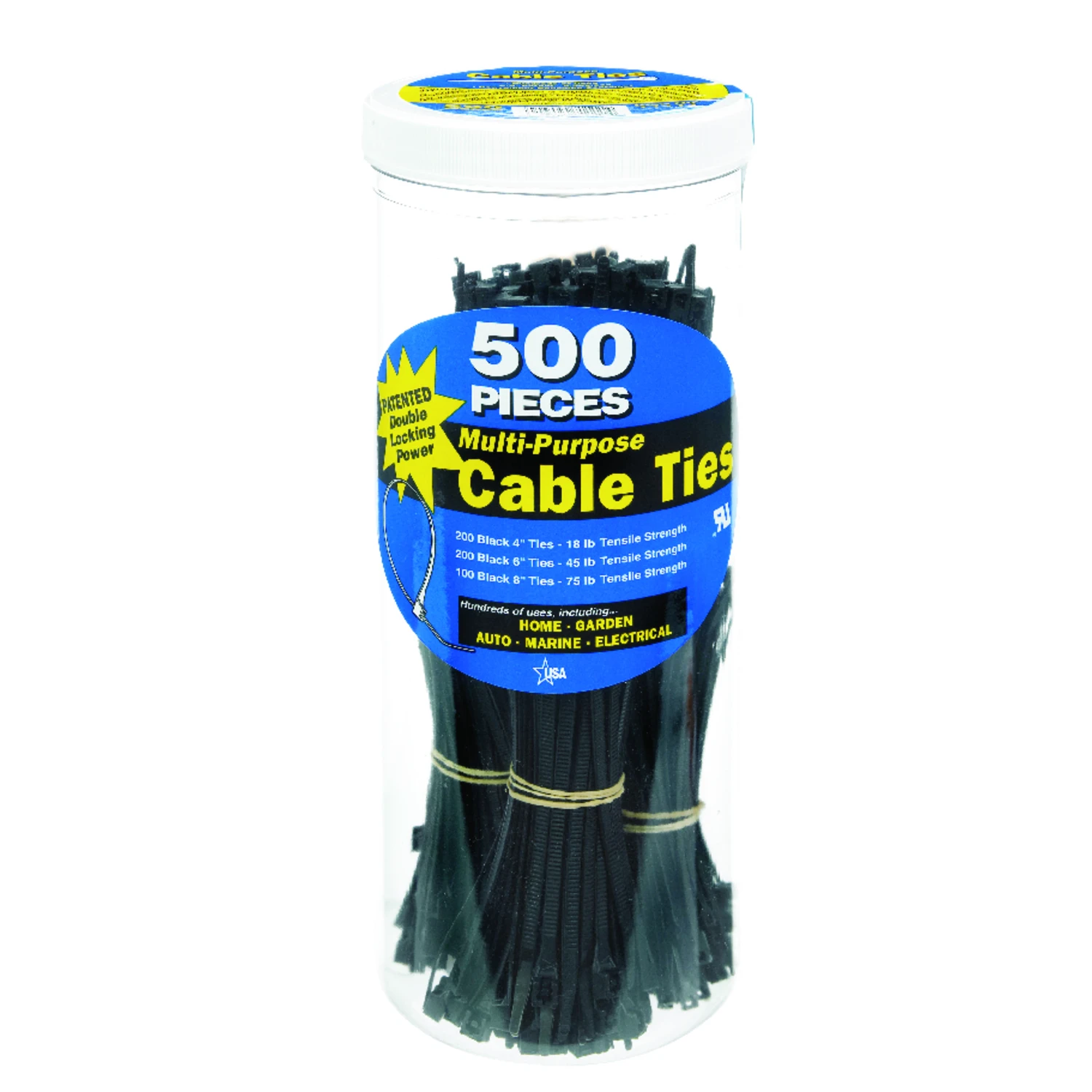 UV-resistant Cable Tie, 500-Pk.