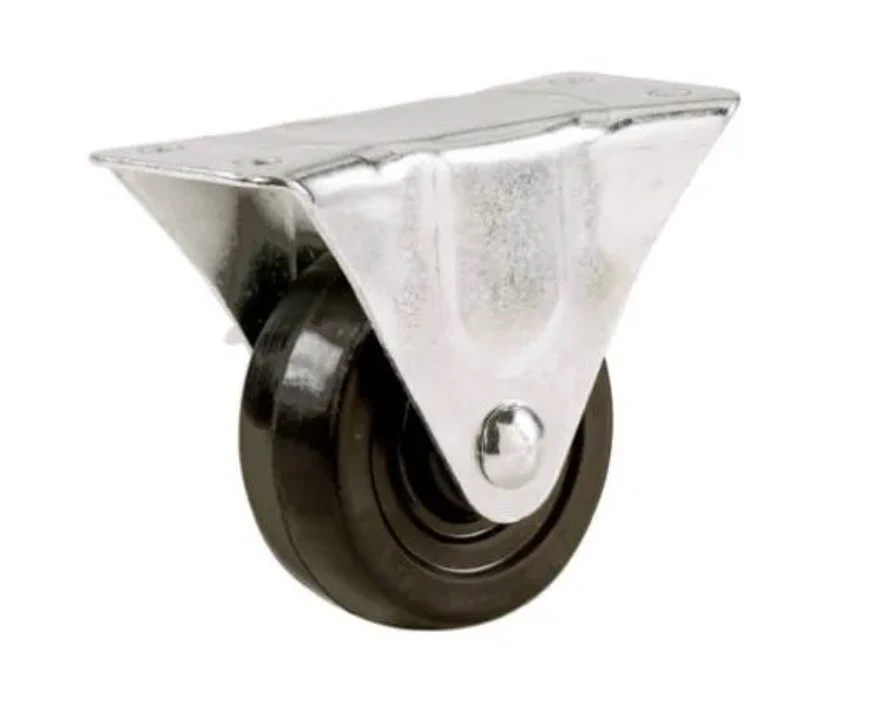 4 In. Rubber Rigid Plate Caster