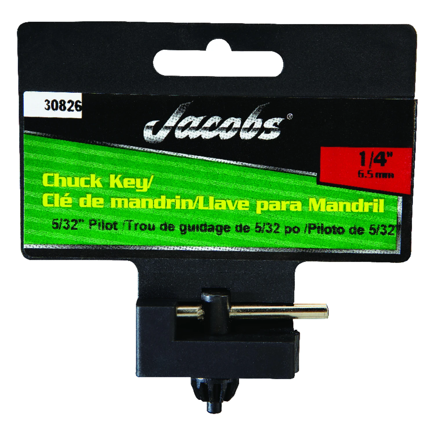 Chuck Key, 5/32 In. Pilot Shank, 1/4 In.