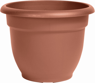 Ariana Planter, Plastic, Self-Watering, Bell Shape, Terra Cotta, 10 In.