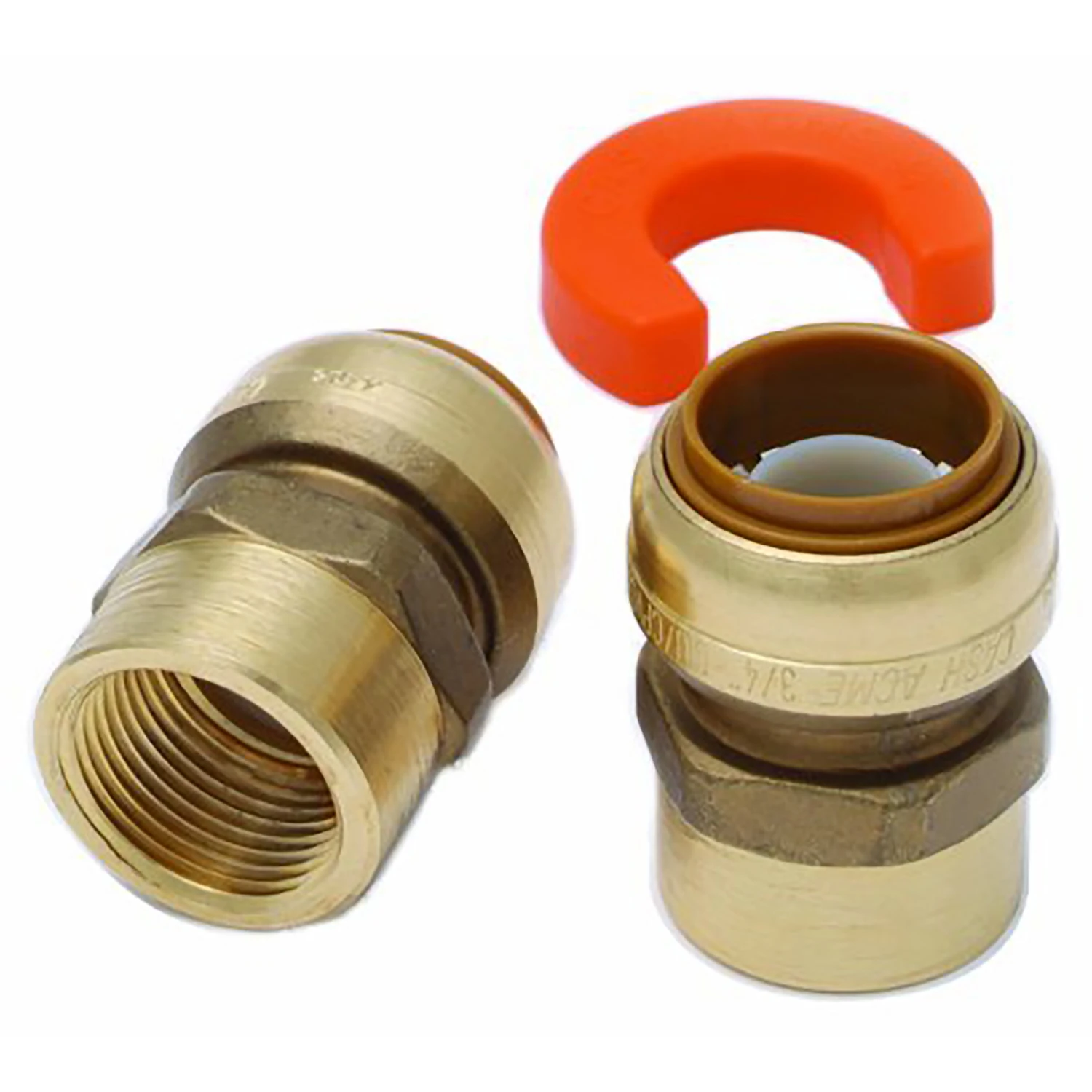 NPT Water Heater Kit, Push-Fit Fittings, 1/2 x 3/4 In.