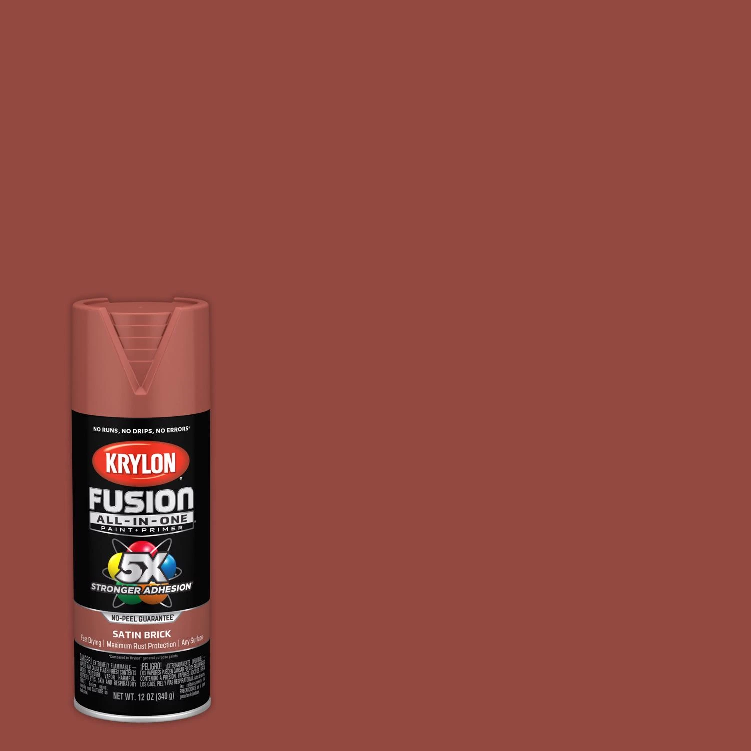 Fusion All-In-One Spray Paint + Primer, Satin Brick, 12-oz.