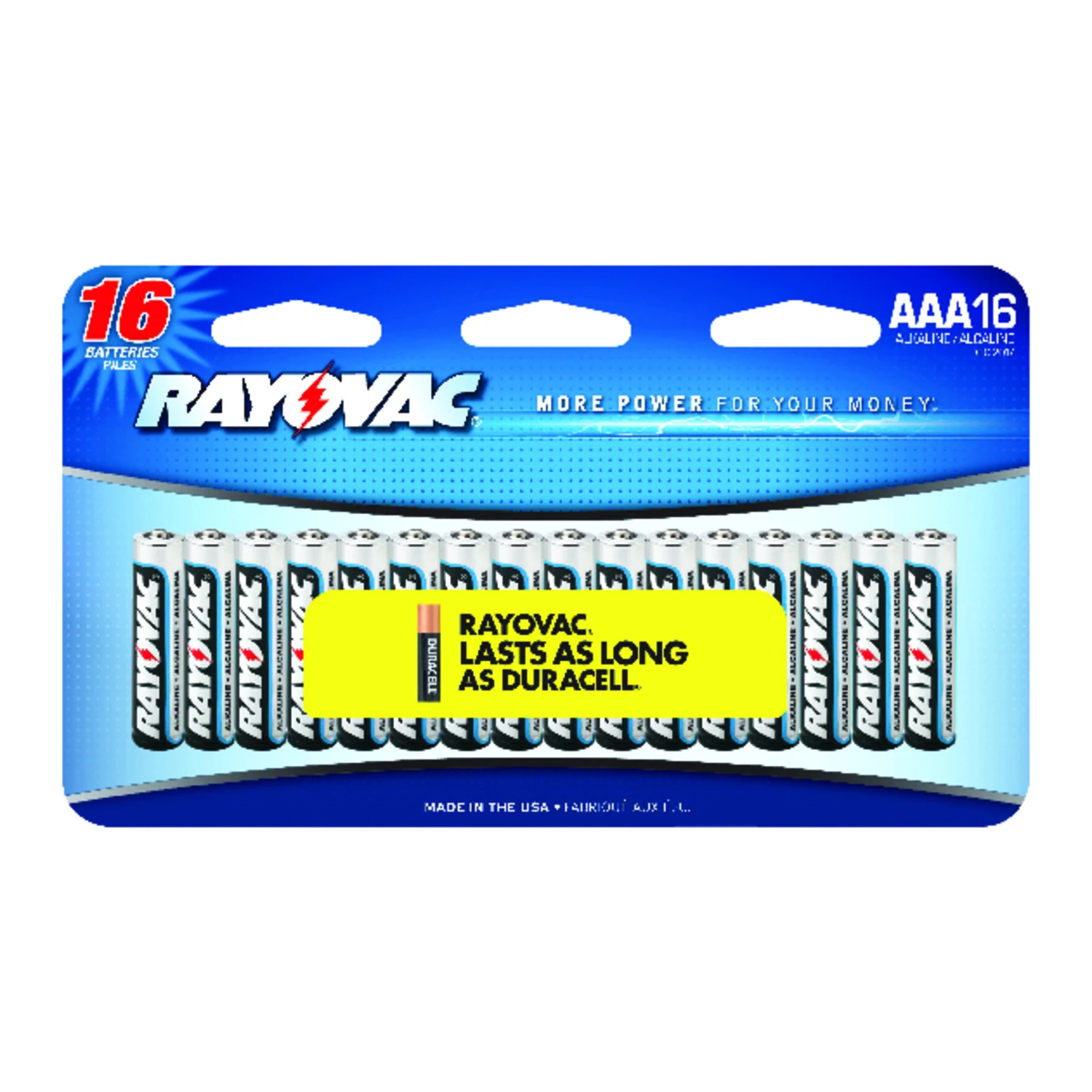 High Energy AAA (Triple A) Alkaline Batteries, 16 Pack