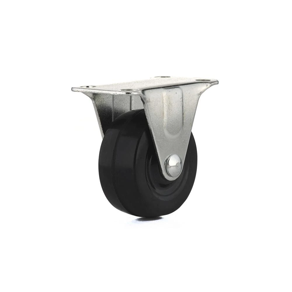 2 In. Rubber Rigid Plate Caster