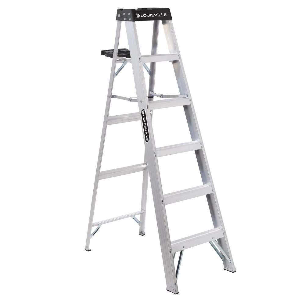 6-Ft. Step Ladder, Aluminum, Type 1A, 300-Lb. Duty Rating