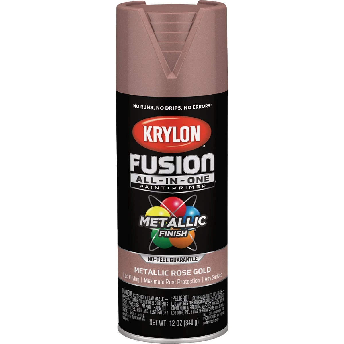 Fusion All-In-One Spray Paint + Primer, Metallic Rose Gold, 12-oz.