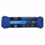 Polypropylene Rope, Diamond Braid, 32 Strand, 1/2 In. x 50 Ft.
