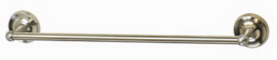 Rounded Towel Bar, Brushed Nickel, 18-In.