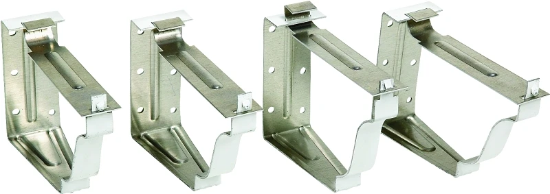 Snap Lok Fascia Bracket, White Aluminum, 5 In., 4-Pk.