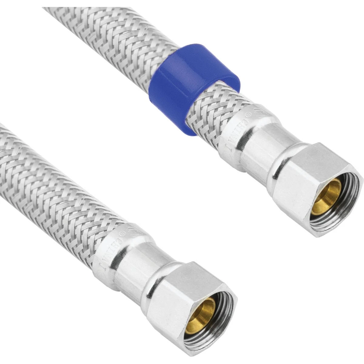 Faucet Connector, Stainless Steel, 3/8 Compression x 3/8 Compression x 12 In.