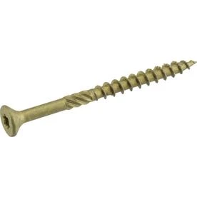 Power Pro All-Purpose Exterior Wood Screws, Yellow Zinc, #8 x 1.75-In., 75-Pk.