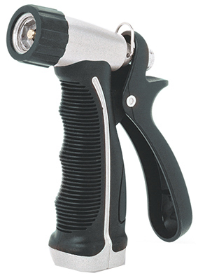Adjustable Pistol Grip Hose Nozzle With Metal And Rubber Grip