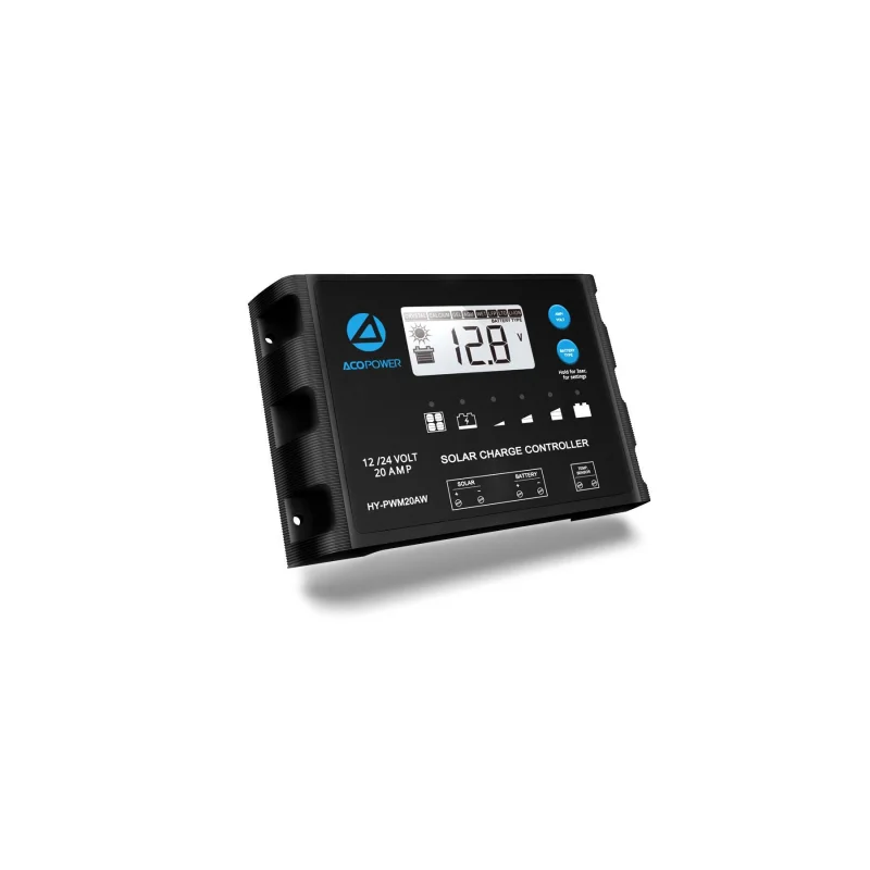 ACOPOWER 20A ProteusX Waterproof PWM Solar Charge Controller Compatible With 8 Battery Types