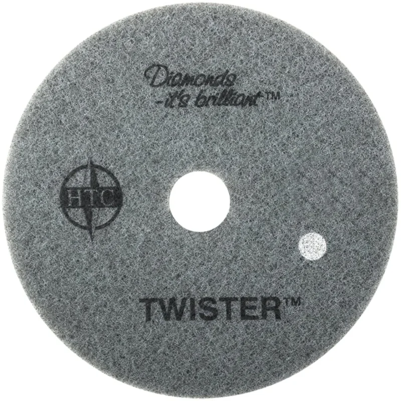 Americo Manufacturing 435320 Twister White 800 Grit Floor Pad for Step 1 Deep Cleaning (2 Pack), 20″