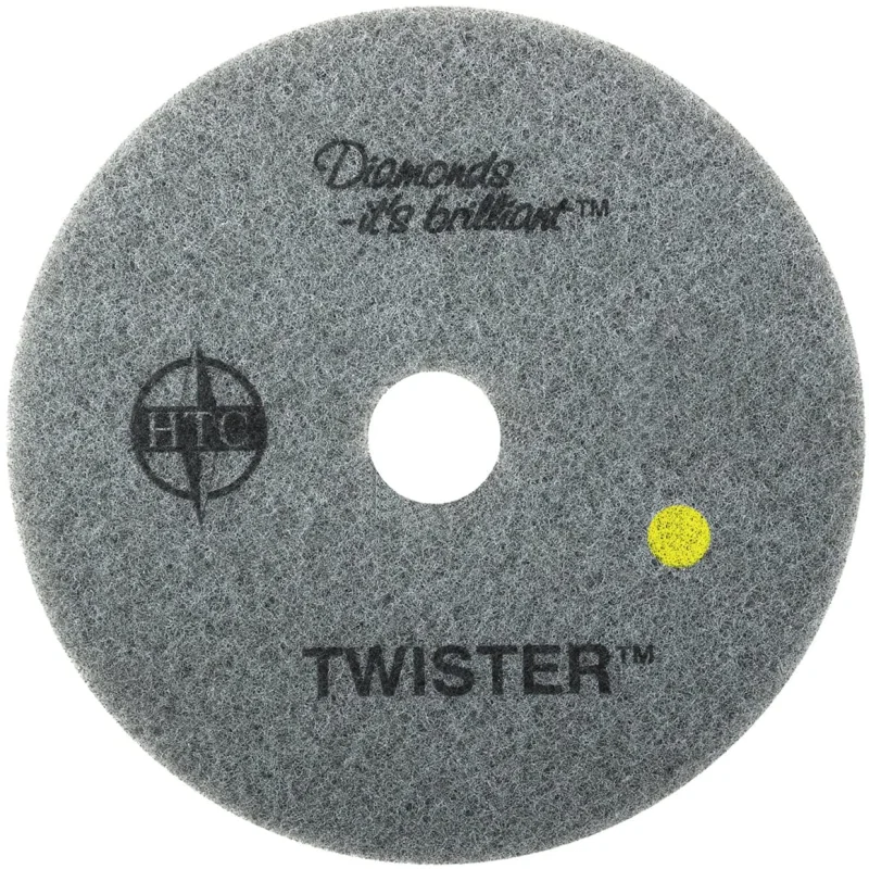 Americo Manufacturing 435416 Twister Yellow 1500 Grit Floor Pad for Step 2 Initial Polishing (2 Pack), 16″