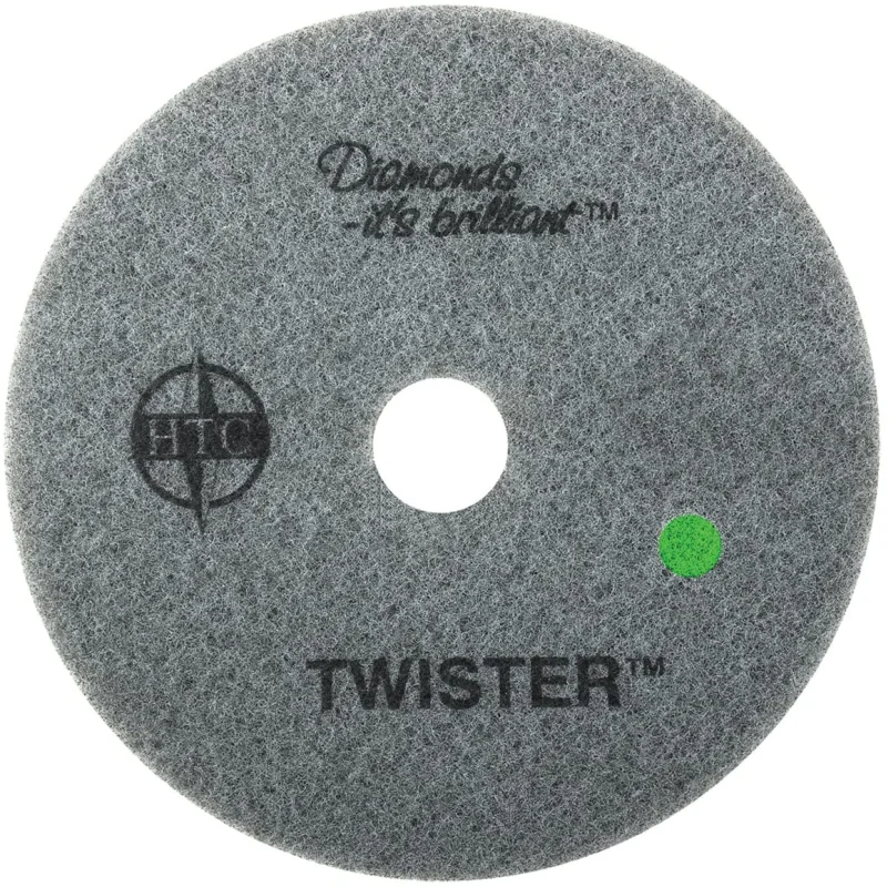 Americo Manufacturing 435517 Twister Green 3000 Grit Floor Pad for Step 3 Polishing and Daily Maintenance (2 Pack), 17″