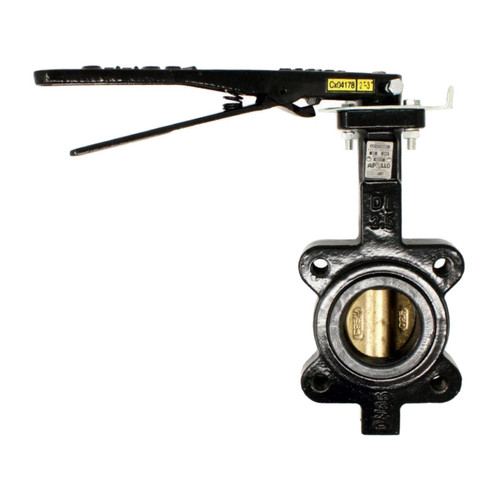 Apollo LC141 Series 4 in. 150# Flange Ductile Iron Butterfly Valve, Lug Style, 10 Pos. Handle