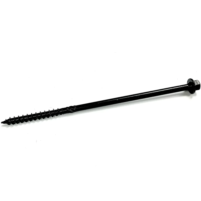 Big Timber BL10 Hex Washer head 5/16″ #14 x 10″ Black Log Screw, (250per Pack)