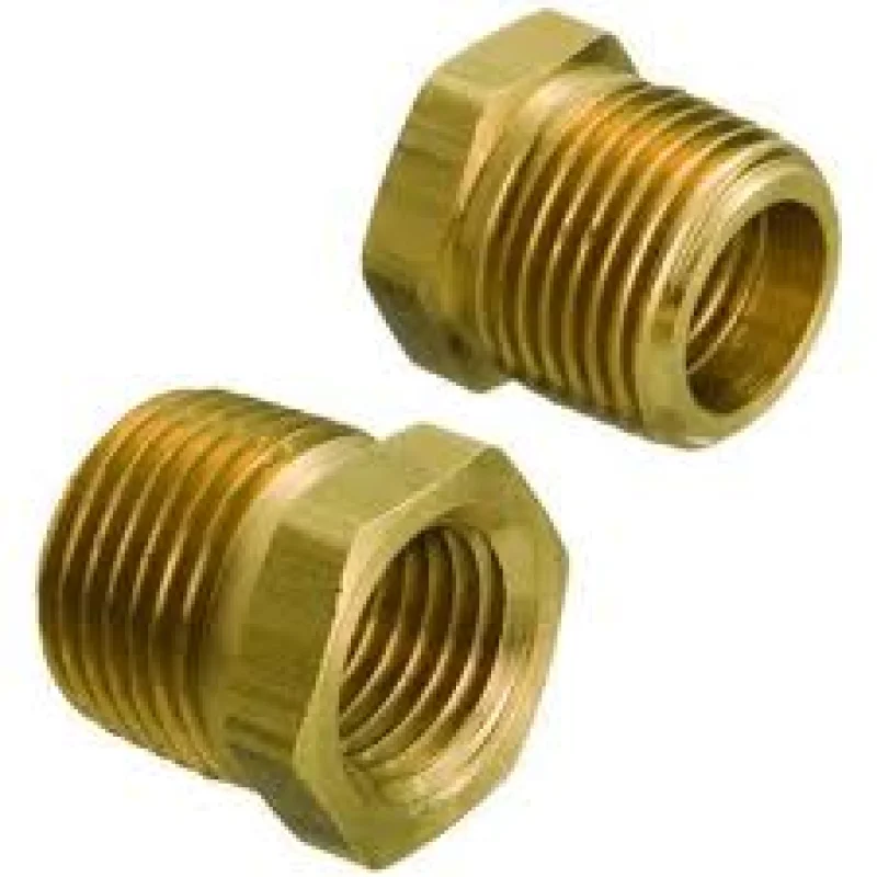 Brass Hex Bushing, 3-8″ x 1-4″
