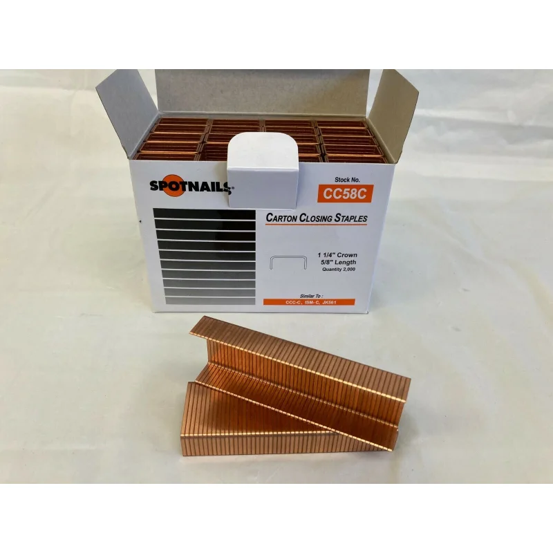C58 Carton Closing Staple 1-1/4″ Crown x 5/8″ Leg 2,000 2M ( 1 BOX ) CC58C C5/8