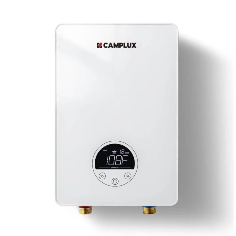Camplux Electric Point of Use Tankless Water Heater, 6kW at 220~240V White