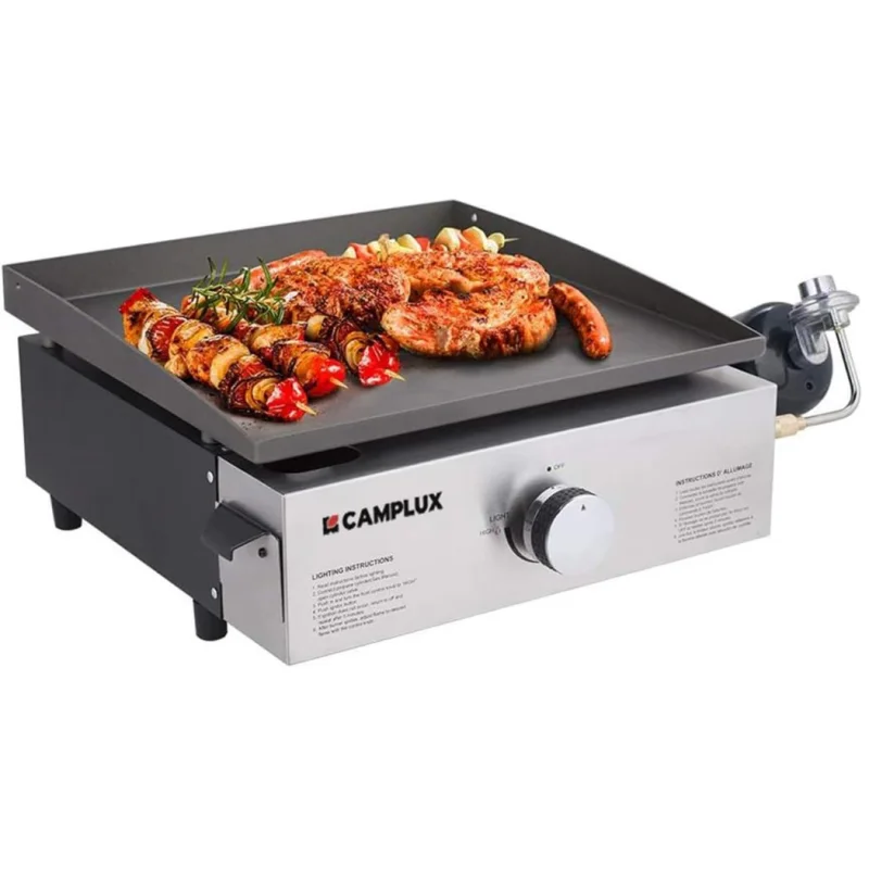 Camplux Outdoor Portable Griddles for RV, Camping and Tailgating – 17 Inch 13,000 BTU