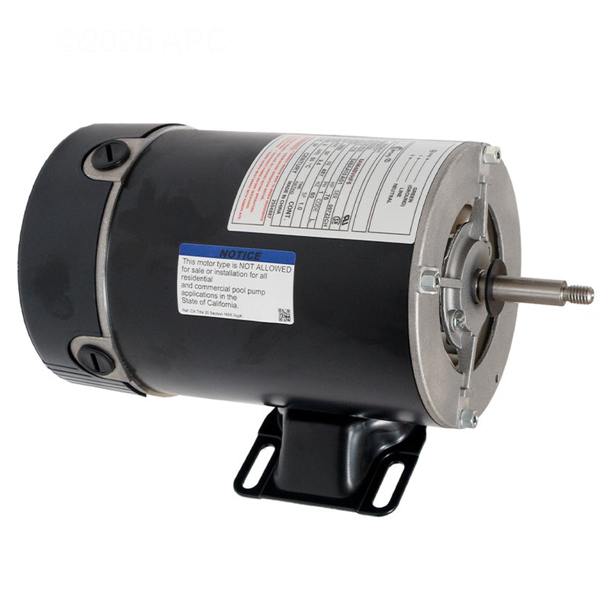 Century Thru-Bolt Pool Pump Motor 1HP 1-Speed 48Y Frame | BN25V1