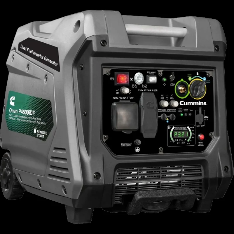 Cummins P4500iDF 3700W/4500W Remote Start Dual Fuel Inverter Onan Generator