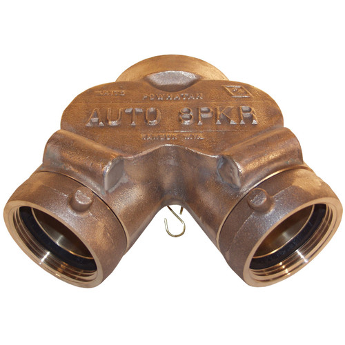 Dixon2 1/2 in. NH (NST) x 6 in. NPT Auto-Sprinkler Double Clapper Siamese Connections Back Outlet