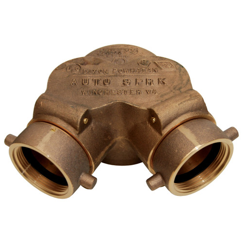 Dixon2-1/2 in. NH (NST) x 6 in. NPT Standpipe Double Clapper Siamese Connection Bottom Outlet