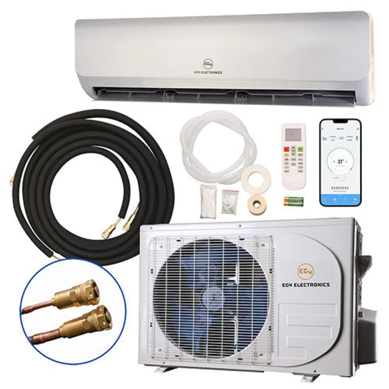 EG4 AC-Coupled 12K Mini-Split Air Conditioner Heat Pump 12000 BTU SEER2 22.5 Plug-N-Cool Do-It-Yourself Installation