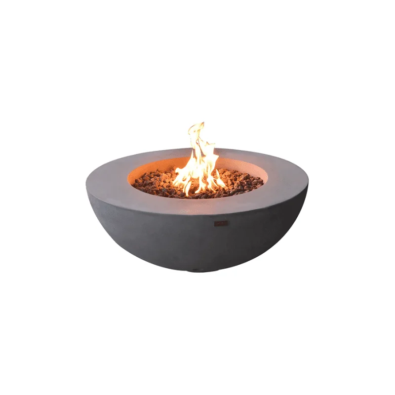Elementi Lunar Fire Bowl OFG101 Light Gray
