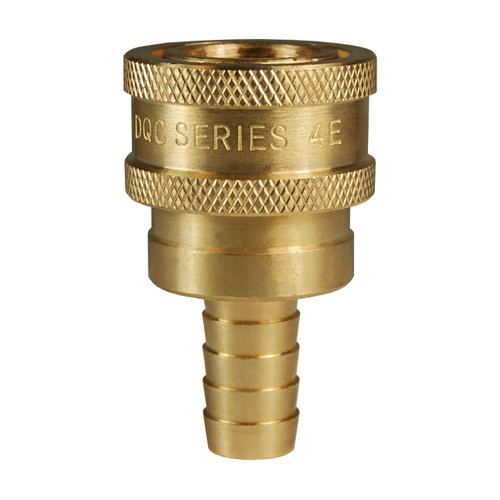 Dixon E-Series Hydraulic Brass Straight Through Interchange Hose Barb Coupler
