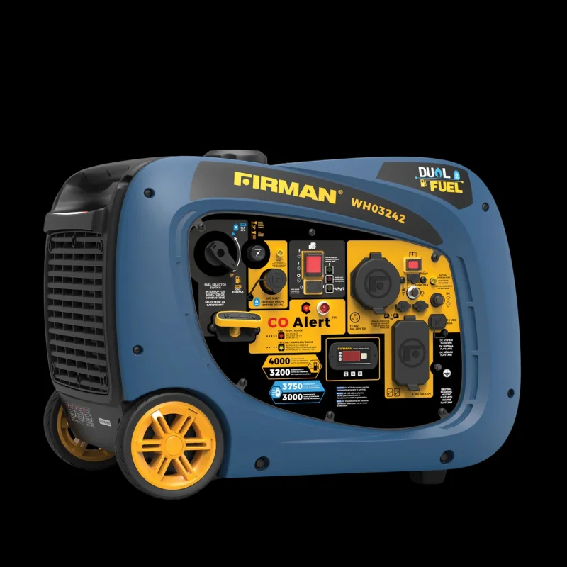 Firman WH03242 Dual Fuel Gas Propane Inverter Generator 3200W/4000W 30 Amp Low THD Parallel Ready with Electric Start