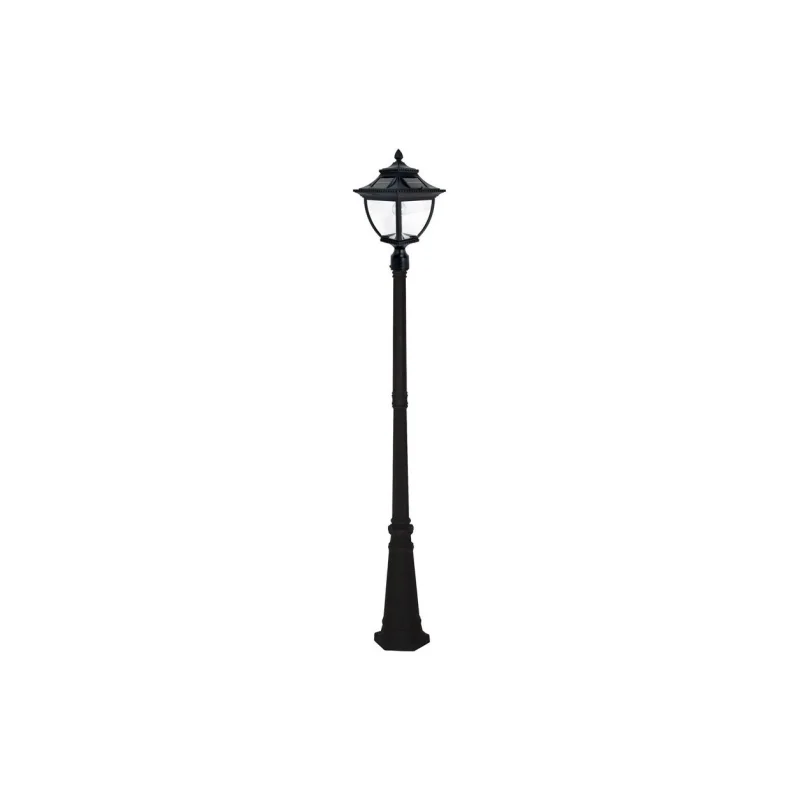 Gama Sonic Pagoda Bulb Solar Lamp Post – Black