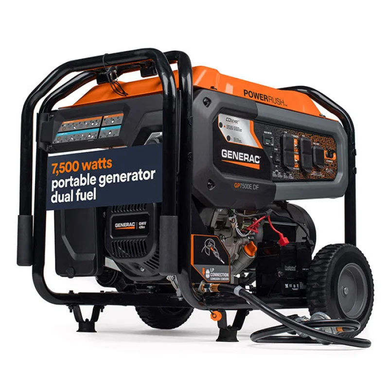 Generac 7500W GP7500EDual Fuel CoSense Portable Generator