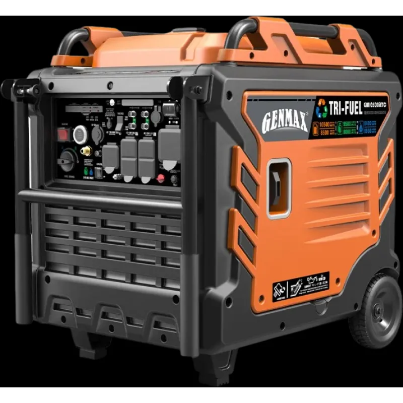 GENMAX GM10500iETC Tri-Fuel Inverter Generator 8500W/10500W 50 Amp Remote Start New