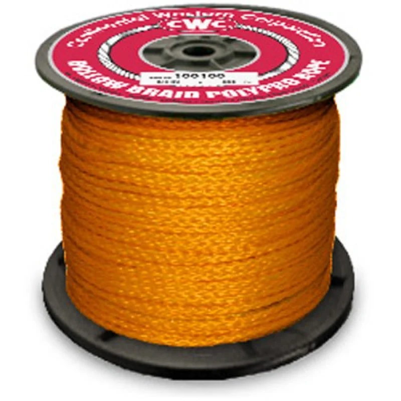 Hollow Braid Polypropylene Rope – 1/4″ x 1000 ft., Orange