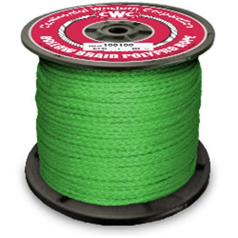 Hollow Braid Polypropylene Rope – 3/16″ x 660 ft, Green