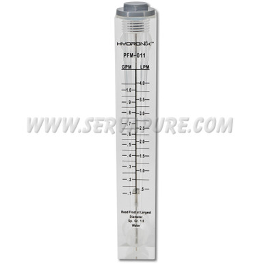 Hydronix PFM-011, Panel Mount Flow Meter, 0.1-1.0 GPM, 1/4" MNPT