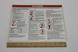Genie Lift Part # 133197GT - DECAL,GENERAL SAFETY,GRC ANSI, EA