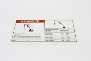 Genie Lift Part # 27564GT - DECAL,DANGER,ELEC.HAZ.STAY CLR, EA