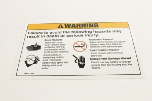 Genie Lift Part # 28170GT - DECAL,DANGER,BATT SAFE BOOM, EA