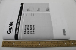 Genie Lift Part # 133564GT - MANUAL,OP,GS84&90,4TH ED***, EA
