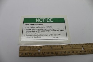 Genie Lift Part # 37084GT - DECAL,LOAD PLATFORM SETUP, EA
