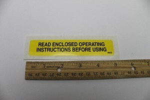 Genie Lift Part # 6602GT - DECAL,READ ENCLOSED INSTR., EA