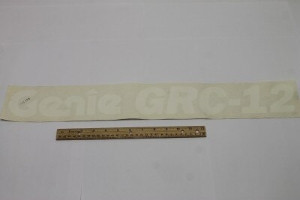 Genie Lift Part # 133195GT - DECAL,COSMETIC,GENIE GRC-12, EA
