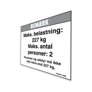 Genie Lift Part # 37052DAGT - DECAL, NOTICE, MAX LOAD 500 LBS, D, EA