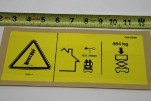 Genie Lift Part # 133244GT - LABEL,MAXCAP,GS2646, EA