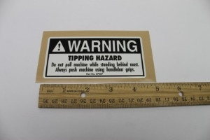 Genie Lift Part # 27027GT - DECAL,WARNING,TIP.HAZARD,PULL, EA